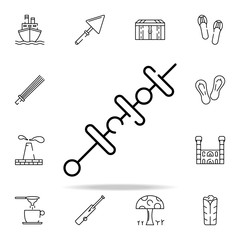barbecue, grilled food icon. pakistan culture and landmarks icons universal set for web and mobile