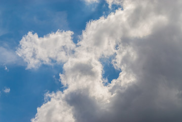 Obraz premium Whit clouds and blue sky view