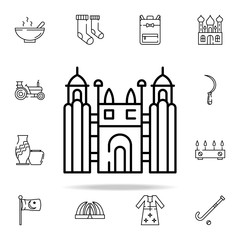 lahore fort icon. pakistan culture and landmarks icons universal set for web and mobile