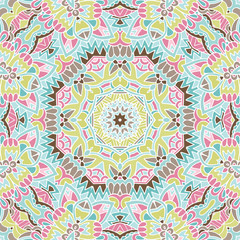 Abstract festive colorful mandala vector ethnic tribal pattern