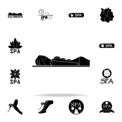 girl massage with stones illustration icon. Spa icons universal set for web and mobile