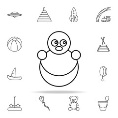 toy tumbler line icon. toys icons universal set for web and mobile