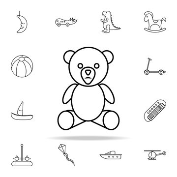 Teddy bear line icon. toys icons universal set for web and mobile