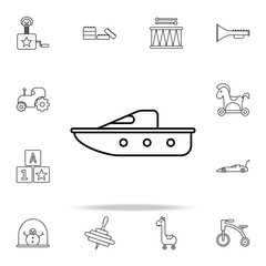 children boat line icon. toys icons universal set for web and mobile