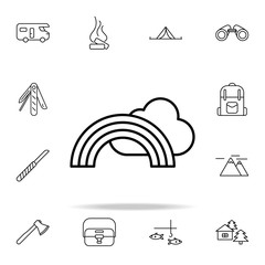 rainbow line icon. camping icons universal set for web and mobile