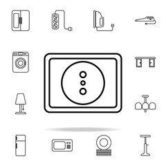 electric outlet line icon. home things icons universal set for web and mobile