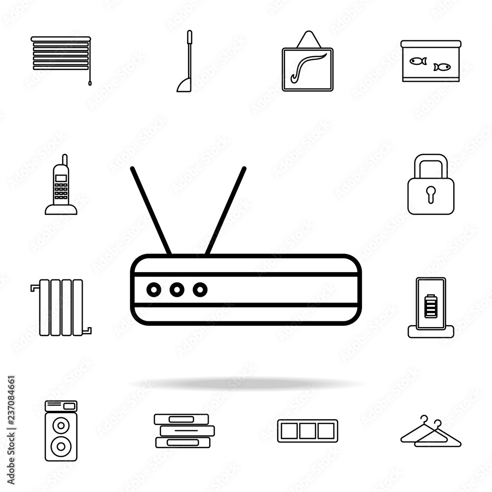 Poster router line icon. home things icons universal set for web and mobile