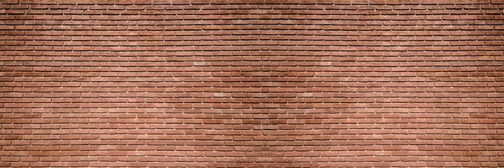 Photo sur Aluminium Mur de briques mur de briques, large panorama de maçonnerie