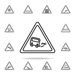 Sign Gravel icon. road sign icons universal set for web and mobile