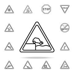 sign Departure to the embankment icon. road sign icons universal set for web and mobile