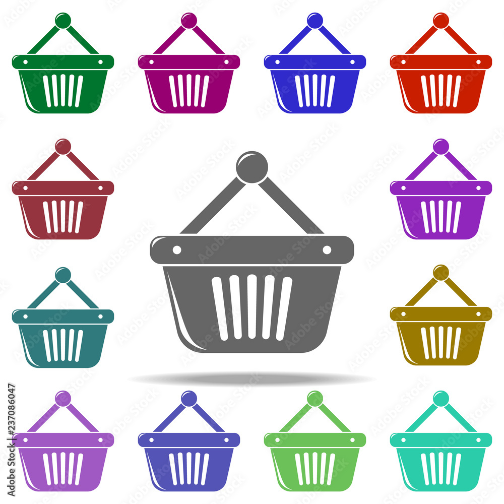 Aufkleber shopping basket icon. elements of shop in multi color style icons. simple icon for websites, web des