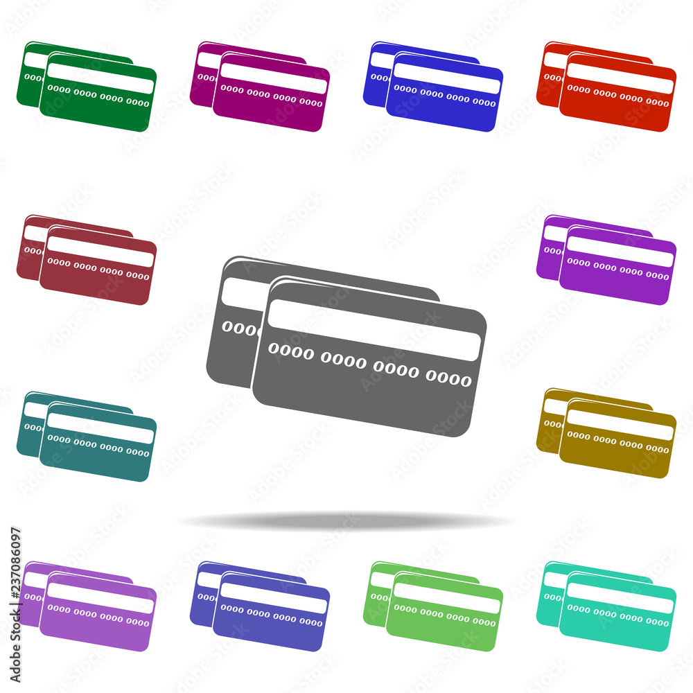 Poster credit cards icon. elements of shop in multi color style icons. simple icon for websites, web design