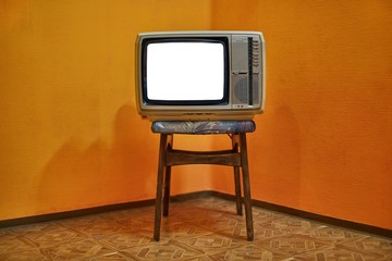 Old TV blank screen