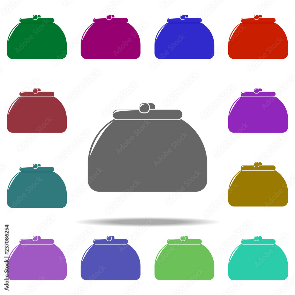 Poster women's wallet icon. elements of shop in multi color style icons. simple icon for websites, web desi