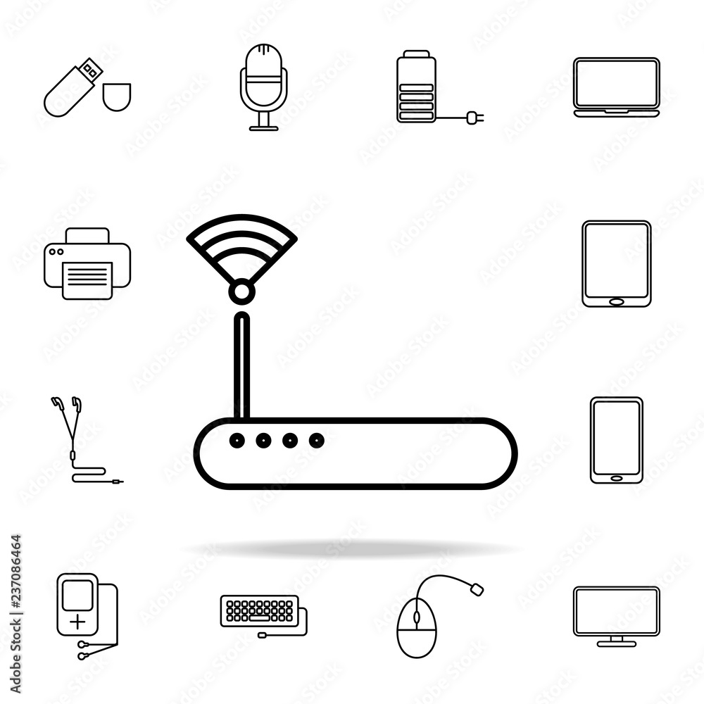 Poster modem outline icon. technology icons universal set for web and mobile
