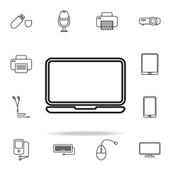 a laptop outline icon. Technology icons universal set for web and mobile