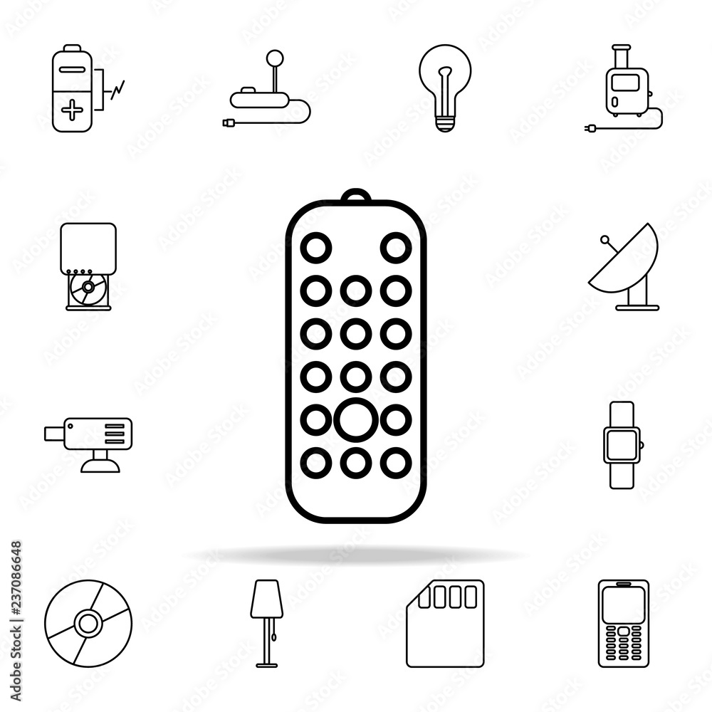 Poster remote controller outline icon. technology icons universal set for web and mobile
