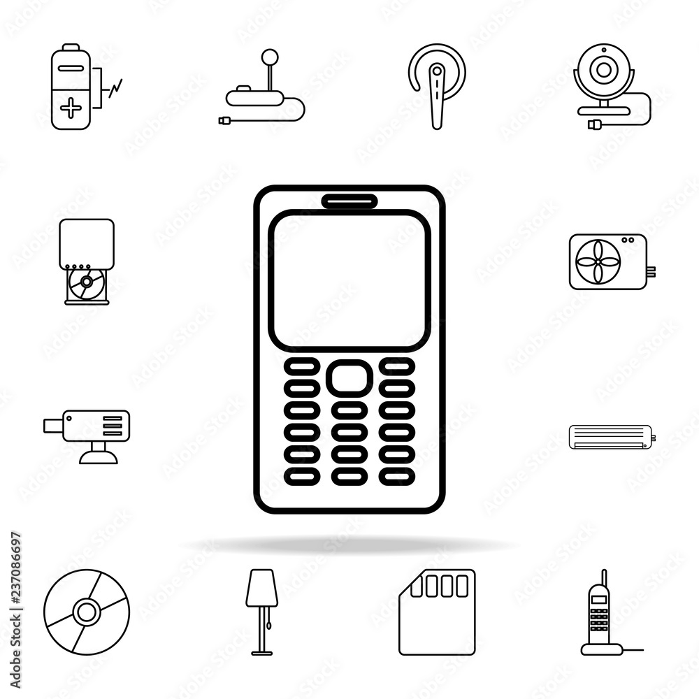 Poster mobile phone outline icon. technology icons universal set for web and mobile