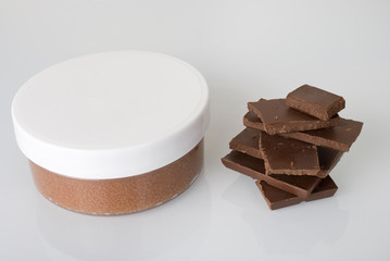 Cosmetics . Chocolate scrub 
