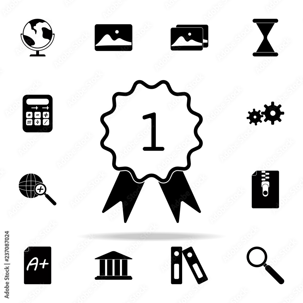 Poster prize for first place icon. university life icons universal set for web and mobile