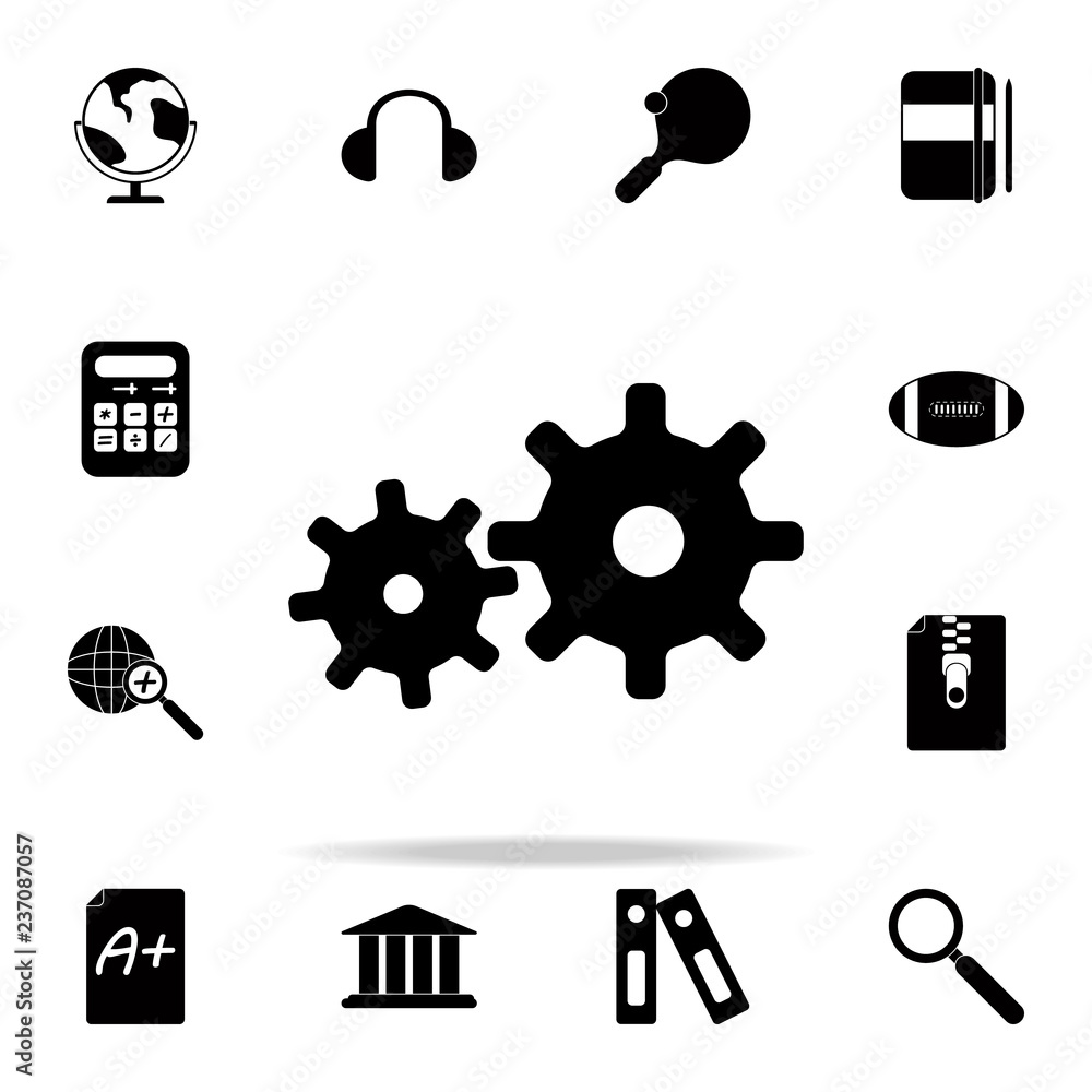 Aufkleber mechanism icon. university life icons universal set for web and mobile