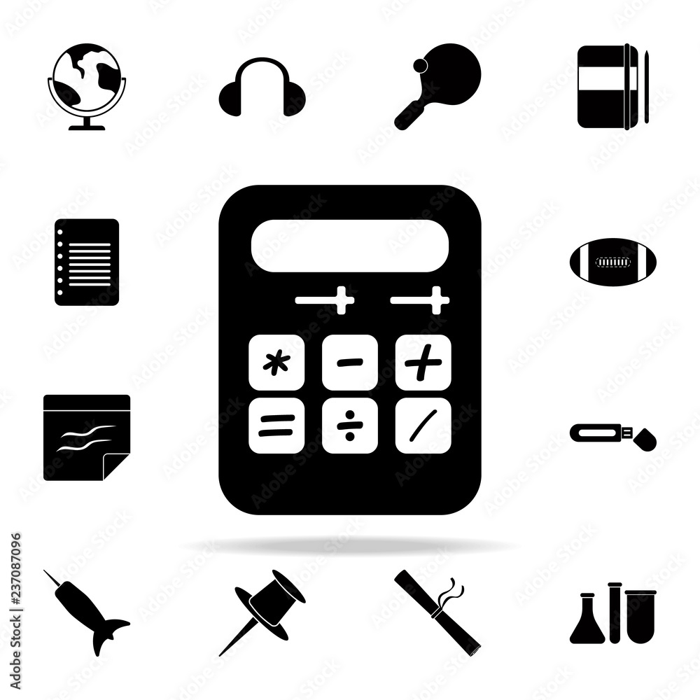 Poster calculator icon. university life icons universal set for web and mobile