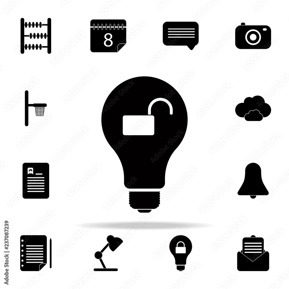 Poster open idea icon. university life icons universal set for web and mobile