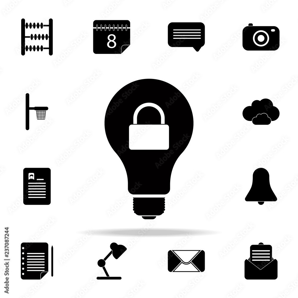 Poster closed idea icon. university life icons universal set for web and mobile
