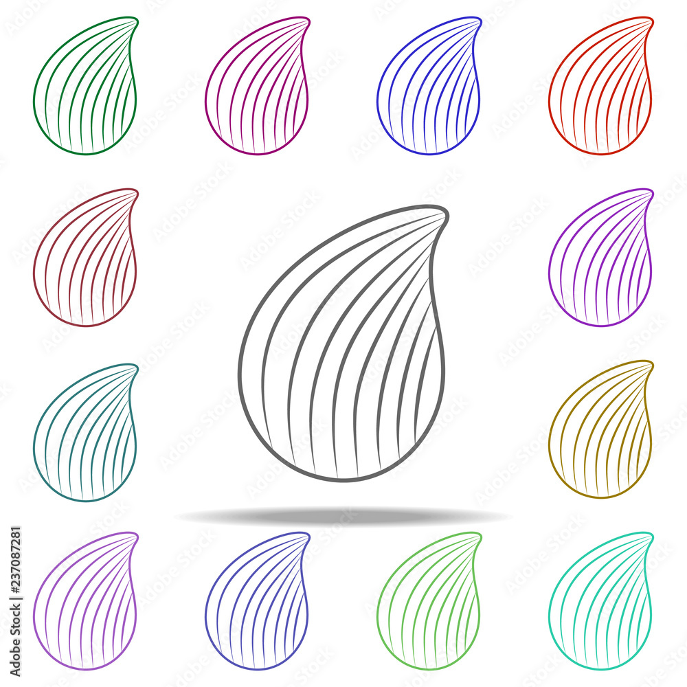 Poster cocoa beans line icon. elements of chocolate in multi color style icons. simple icon for websites, w