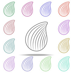 Cocoa beans line icon. Elements of Chocolate in multi color style icons. Simple icon for websites, web design, mobile app, info graphics