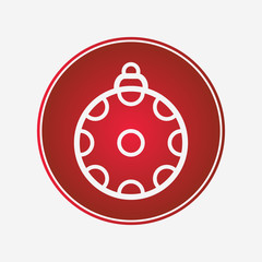 Christmas bauble vector icon sign symbol