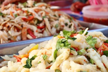 salad spicy at street food