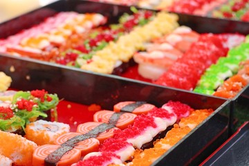 Tasty sushi at street food