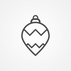 Christmas bauble vector icon sign symbol