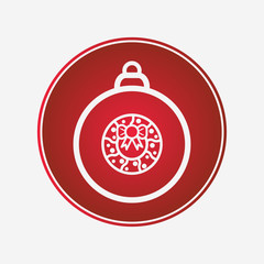 Obraz premium Christmas bauble vector icon sign symbol