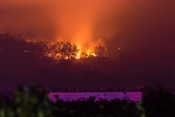 Fototapeta premium Fire in Sonoma Hills