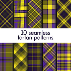 Set of seamless tartan pattern - 237089244