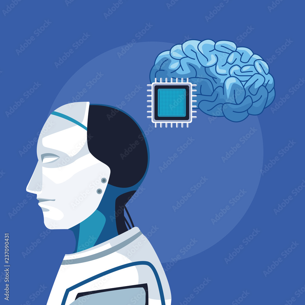 Poster robot with artificial intelligence