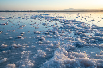 Sunset at Larnaca's Salt Lake, Cyprus