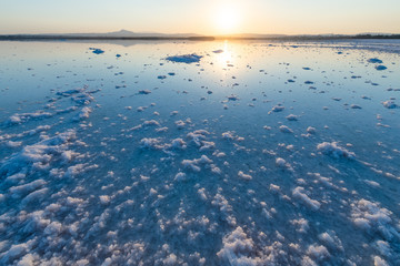 Sunset at Larnaca's Salt Lake, Cyprus