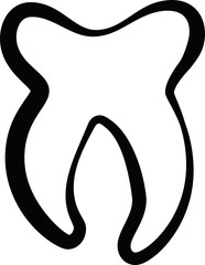 Line drawing of tooth