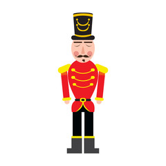 Isolated cute nutcracker soldier. Vector illustration design