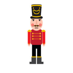 Isolated cute nutcracker soldier. Vector illustration design