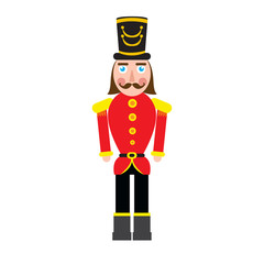Isolated cute nutcracker soldier. Vector illustration design