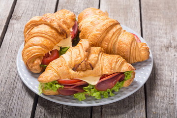 French croissant sandwich