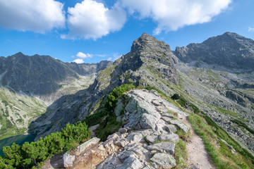 Dangerous Trail on the Ridge of mountains