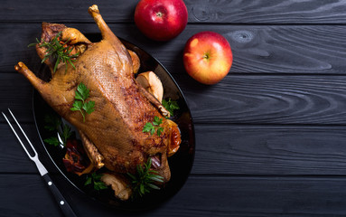 Roast baked duck