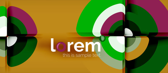 Obraz premium Circles and triangles design abstract background