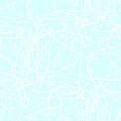 Chaos tangle pattern. Wavy background. Hand drawn waves. Seamless tangled wallpaper. Stripe texture with many lines. Print for banners, flyers or posters. Line art
