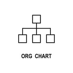 Organizational chart icon. Element of business structure icon for mobile concept and web apps. Thin line organizational chart icon can be used for web and mobile